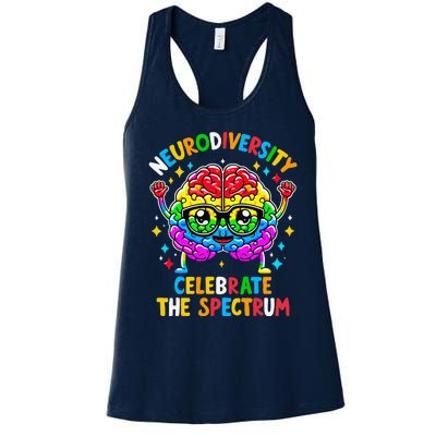 Neurodiversity Brain Autism Awareness Women's Racerback Tank