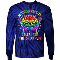 Neurodiversity Brain Autism Awareness Tie-Dye Long Sleeve Shirt