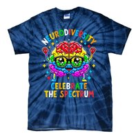 Neurodiversity Brain Autism Awareness Tie-Dye T-Shirt