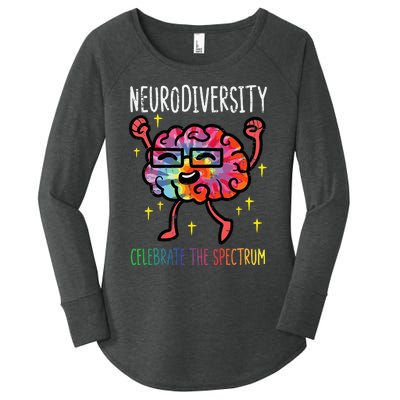 Neurodiversity Brain Autism Awareness ASD ADHD Women's Perfect Tri Tunic Long Sleeve Shirt