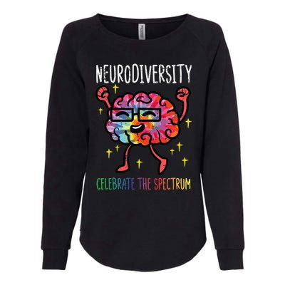 Neurodiversity Brain Autism Awareness ASD ADHD Womens California Wash Sweatshirt