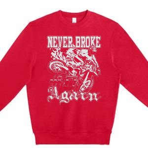 N.E.V.E.R B.R.O.K.E Again Moto Craze Premium Crewneck Sweatshirt