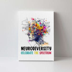 Neurodiversity Brain Autism Awareness Asd Adhd Canvas