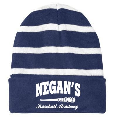 Negans Baseball Academy Striped Beanie with Solid Band