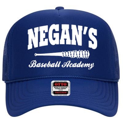 Negans Baseball Academy High Crown Mesh Back Trucker Hat