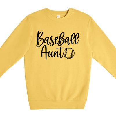 Novelty Baseball Aunt Pocket Baseball Aunt Game Day Vibes Funny Gift Premium Crewneck Sweatshirt