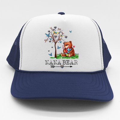 Nana Bear Autism Awareness Love Support Autism Mother Trucker Hat