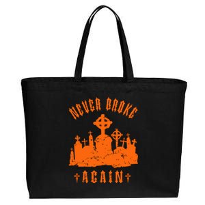 N.E.V.E.R Broke Again Grave Hunter Cotton Canvas Jumbo Tote