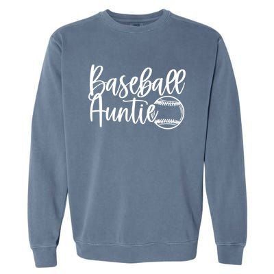 Novelty Baseball Auntie Pocket Baseball Auntie Game Day Gift Garment-Dyed Sweatshirt