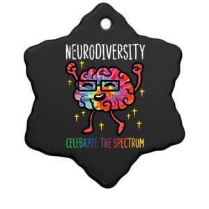 Neurodiversity Brain Autism Awareness Asd Adhd Ceramic Star Ornament