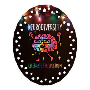 Neurodiversity Brain Autism Awareness Asd Adhd Ceramic Oval Ornament