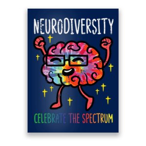 Neurodiversity Brain Autism Awareness Asd Adhd Poster