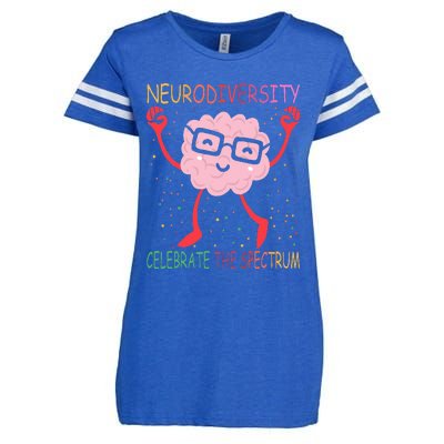 Neurodiversity Brain Autism Awareness Asd Adhd Enza Ladies Jersey Football T-Shirt