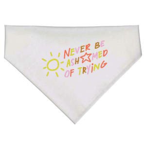 Never Be Ashamed Of Trying USA-Made Doggie Bandana