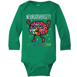 Neurodiversity Brain Autism Awareness Asd Adhd Baby Long Sleeve Bodysuit