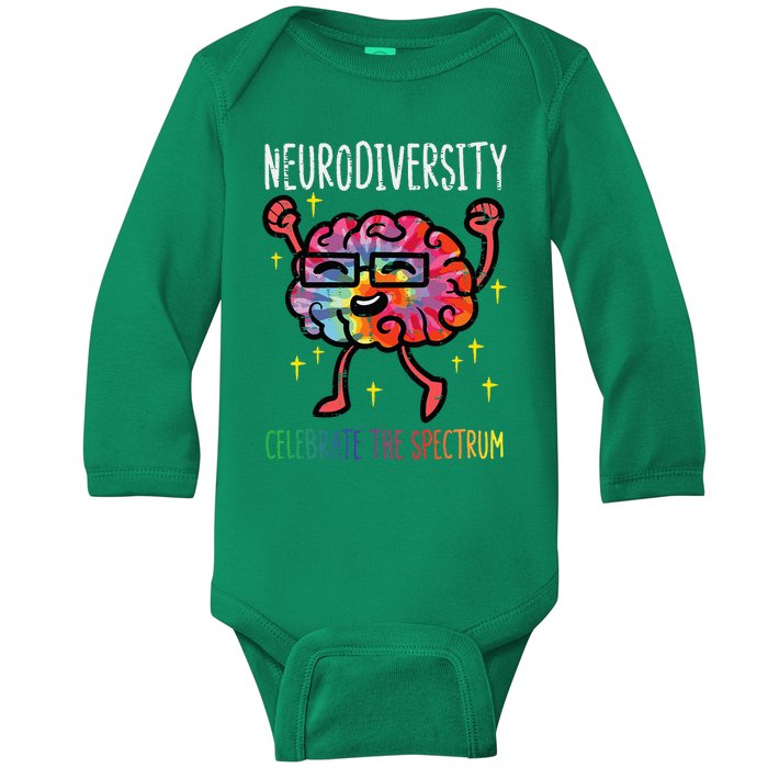 Neurodiversity Brain Autism Awareness Asd Adhd Baby Long Sleeve Bodysuit