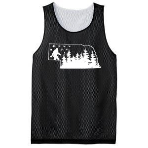 Nebraska Bigfoot American Flag Sasquatch Usa Flag Nebraska Mesh Reversible Basketball Jersey Tank