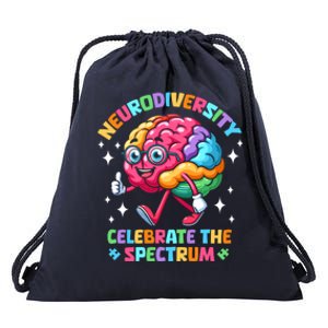 Neurodiversity Brain Autism Awareness Asd Adhd Gift Drawstring Bag