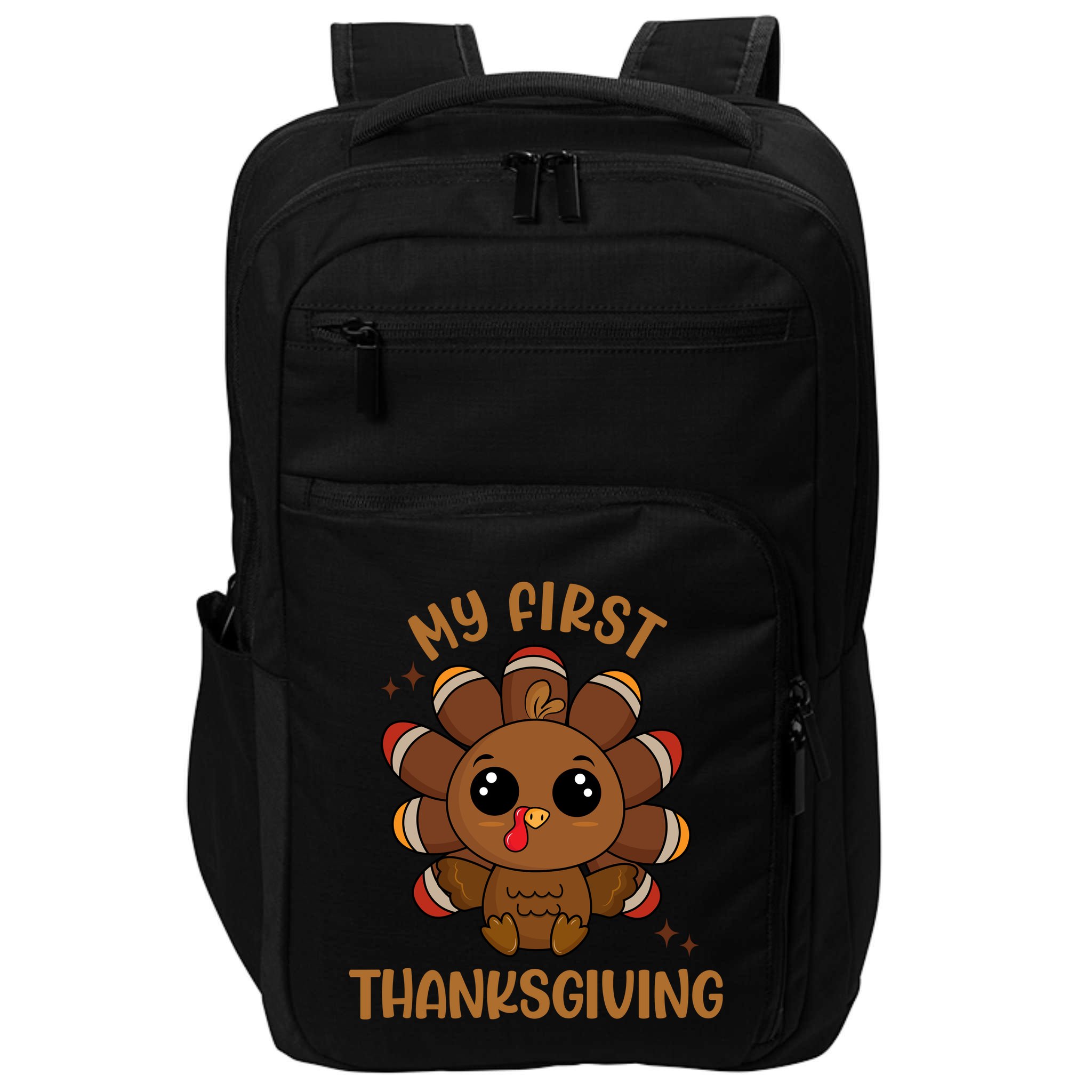 New Born Baby My First Thanksgiving Cute Impact Tech Backpack