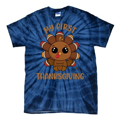 New Born Baby My First Thanksgiving Cute Tie-Dye T-Shirt