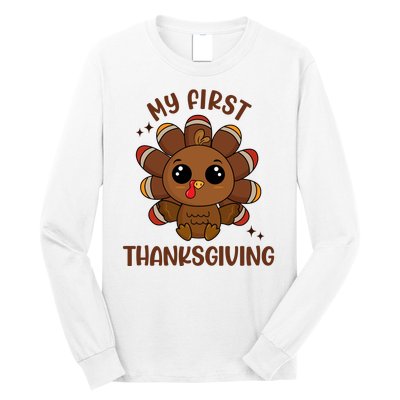 New Born Baby My First Thanksgiving Cute Long Sleeve Shirt