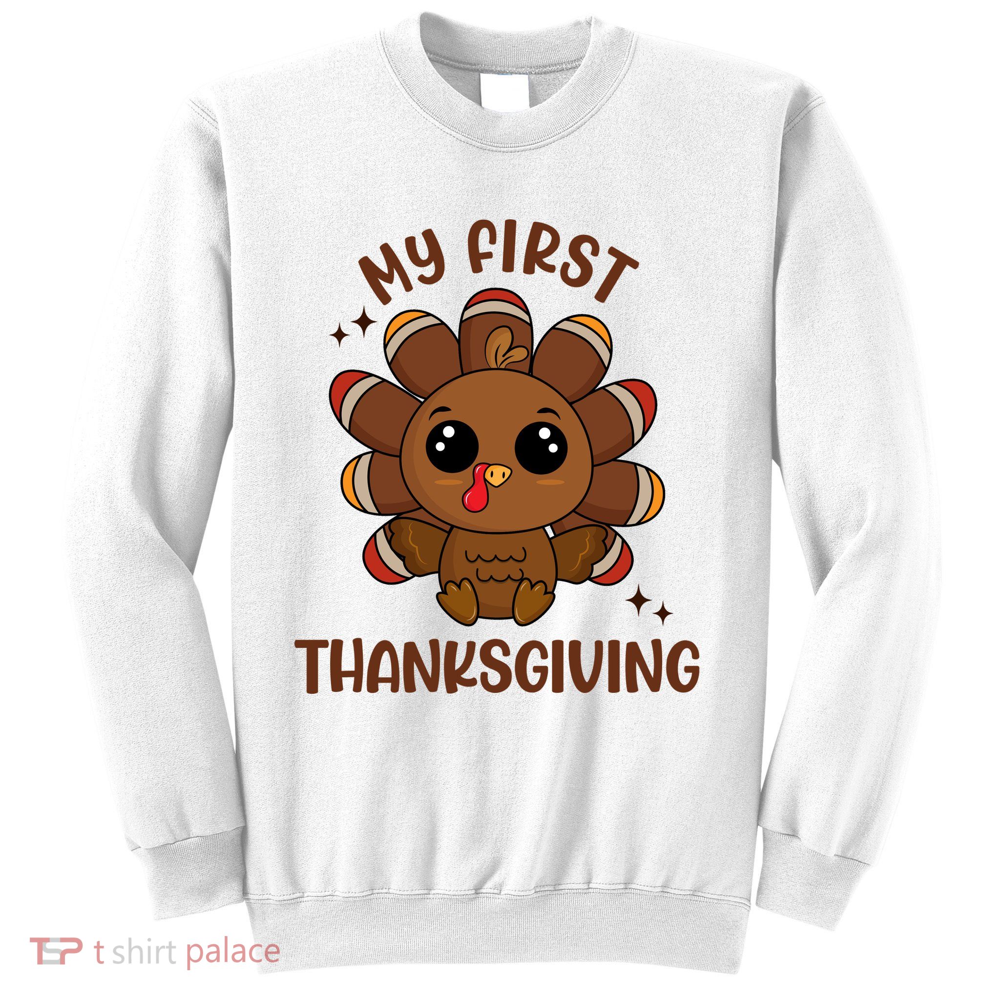 New Born Baby My First Thanksgiving Cute Sweatshirt
