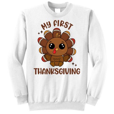 New Born Baby My First Thanksgiving Cute Sweatshirt