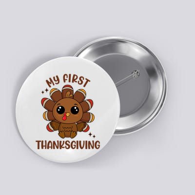 New Born Baby My First Thanksgiving Cute Button