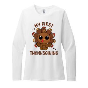 New Born Baby My First Thanksgiving Cute Womens CVC Long Sleeve Shirt