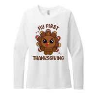 New Born Baby My First Thanksgiving Cute Womens CVC Long Sleeve Shirt