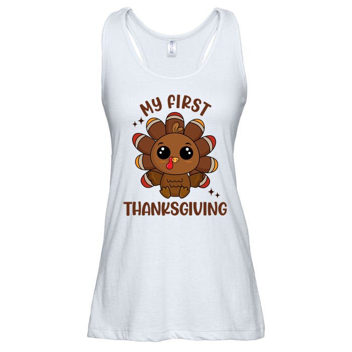 New Born Baby My First Thanksgiving Cute Ladies Essential Flowy Tank