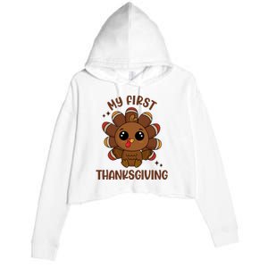 New Born Baby My First Thanksgiving Cute Crop Fleece Hoodie