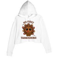 New Born Baby My First Thanksgiving Cute Crop Fleece Hoodie