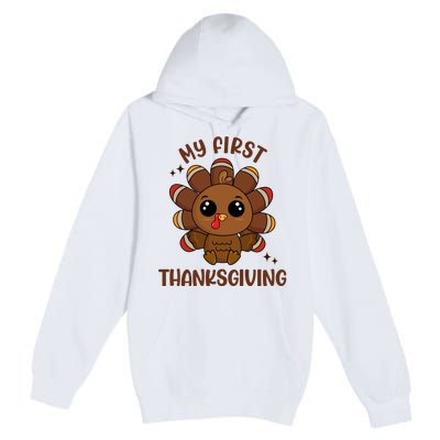 New Born Baby My First Thanksgiving Cute Premium Pullover Hoodie