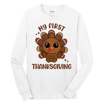 New Born Baby My First Thanksgiving Cute Tall Long Sleeve T-Shirt