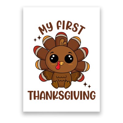 New Born Baby My First Thanksgiving Cute Poster