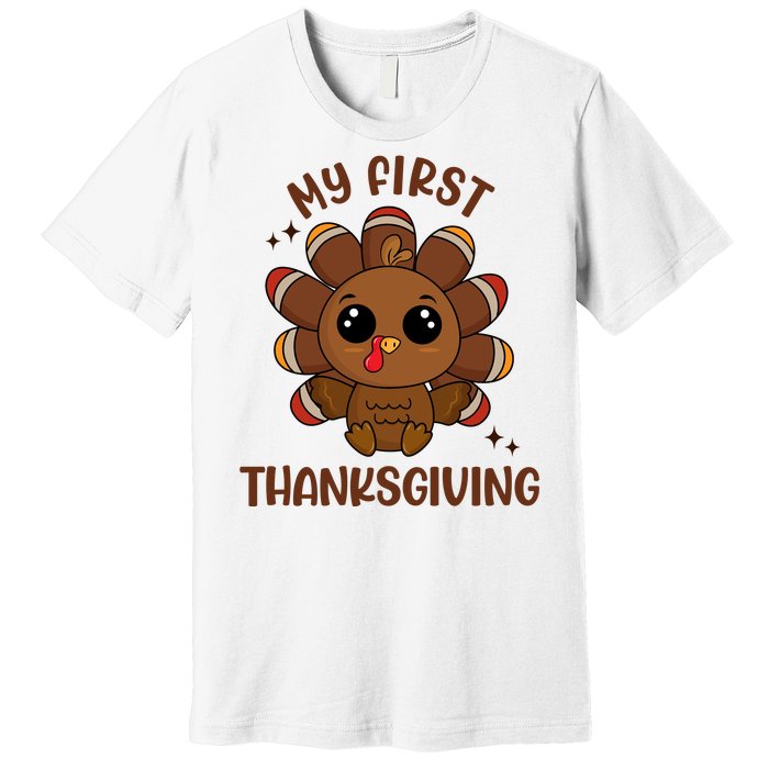 New Born Baby My First Thanksgiving Cute Premium T-Shirt