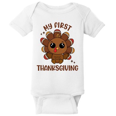 New Born Baby My First Thanksgiving Cute Baby Bodysuit