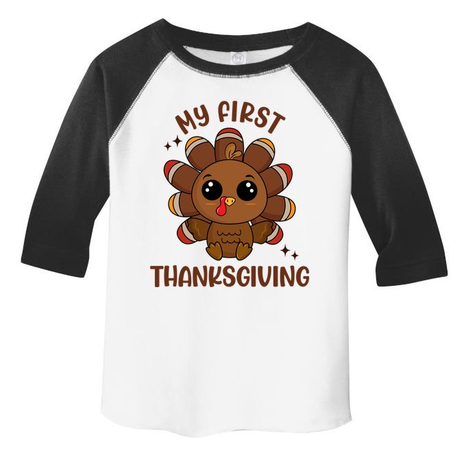 New Born Baby My First Thanksgiving Cute Toddler Fine Jersey T-Shirt