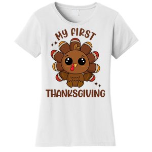 New Born Baby My First Thanksgiving Cute Women's T-Shirt