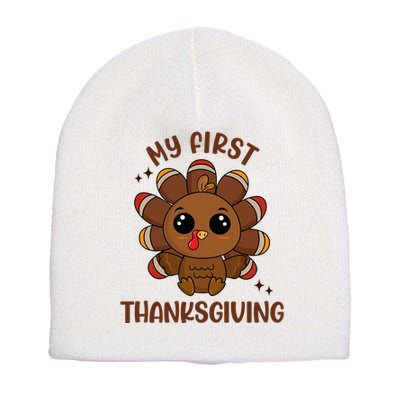 New Born Baby My First Thanksgiving Cute Short Acrylic Beanie