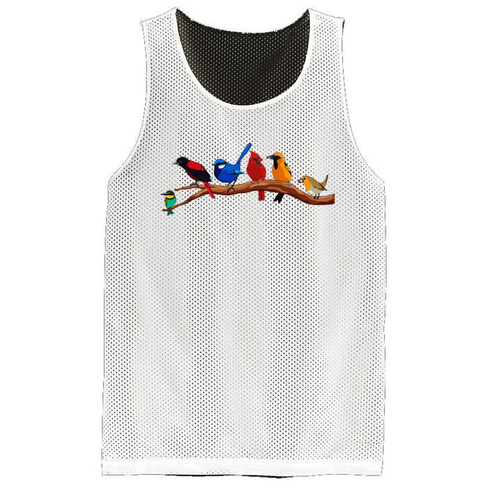 Nerd Birdwatcher Bird Watching Mesh Reversible Basketball Jersey Tank