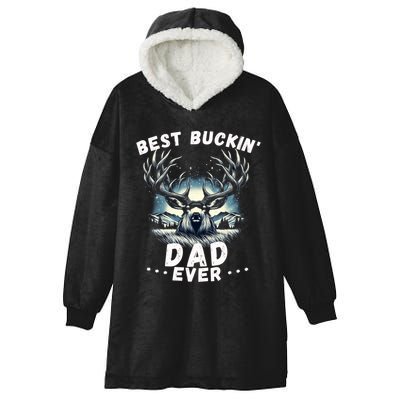 Novelty Big Buck FatherS Day Best Buckin Dad Ever Gift Hooded Wearable Blanket