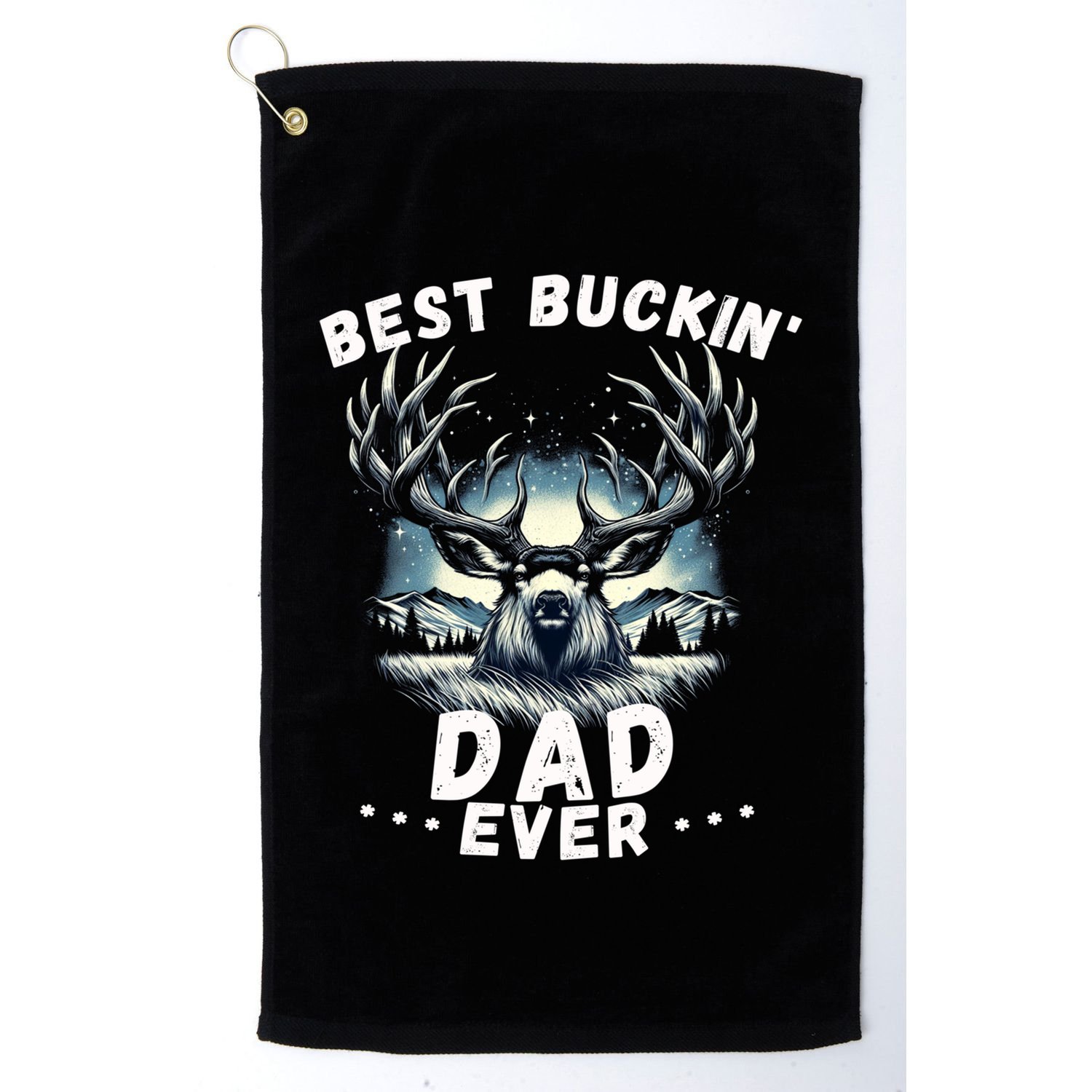 Novelty Big Buck FatherS Day Best Buckin Dad Ever Gift Golf Towel