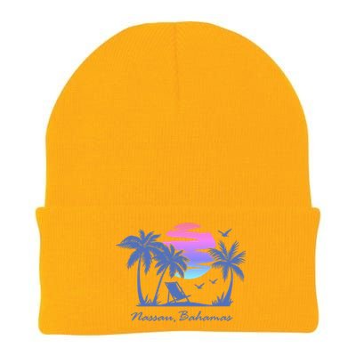 Nassau Bahamas Beach Vacation Spring Break Honeymoon Retro Funny Gift Knit Cap Winter Beanie