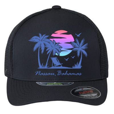 Nassau Bahamas Beach Vacation Spring Break Honeymoon Retro Funny Gift Flexfit Unipanel Trucker Cap