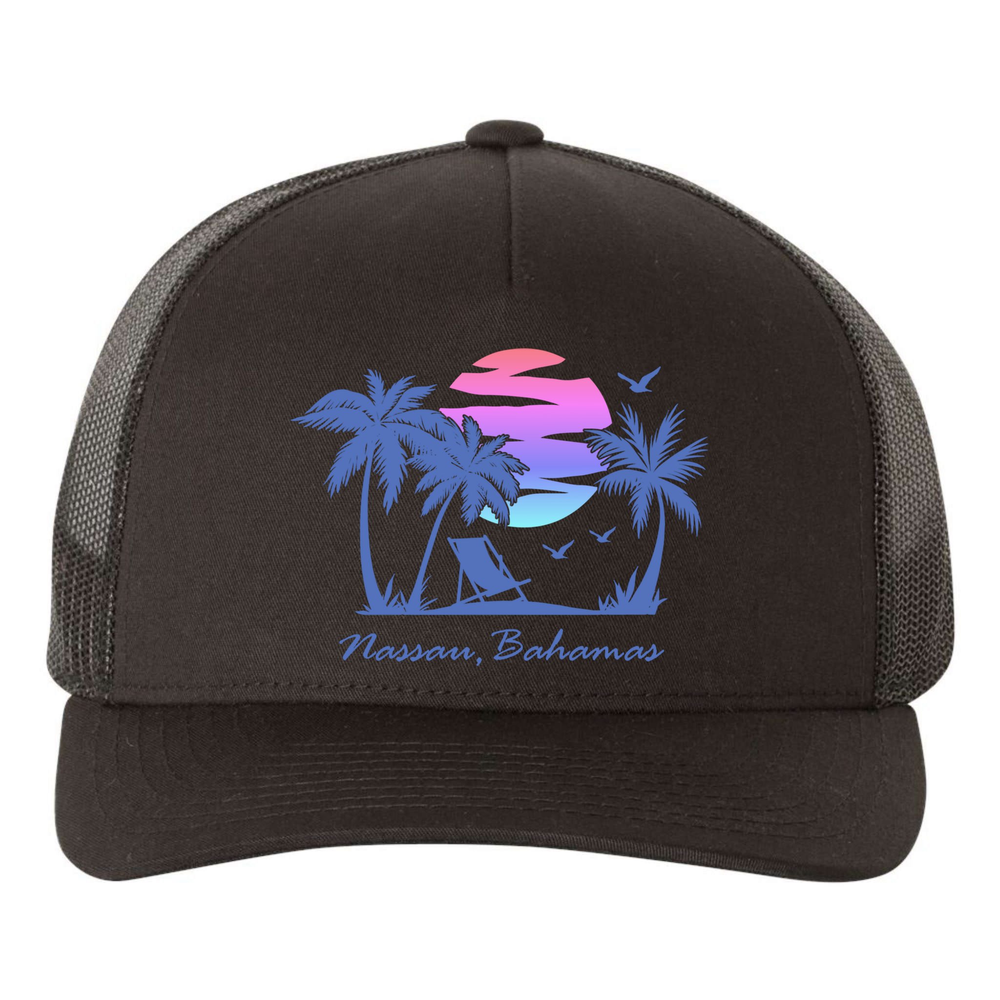 Nassau Bahamas Beach Vacation Spring Break Honeymoon Retro Funny Gift Yupoong Adult 5-Panel Trucker Hat