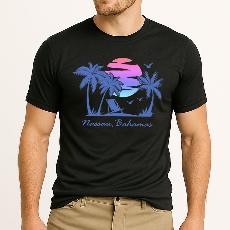 Nassau Bahamas Beach Vacation Spring Break Honeymoon Retro Funny Gift Cooling Performance Crew T-Shirt