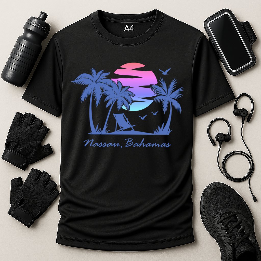 Nassau Bahamas Beach Vacation Spring Break Honeymoon Retro Funny Gift Cooling Performance Crew T-Shirt
