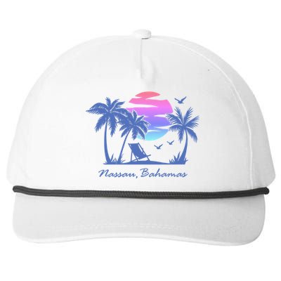 Nassau Bahamas Beach Vacation Spring Break Honeymoon Retro Funny Gift Snapback Five-Panel Rope Hat